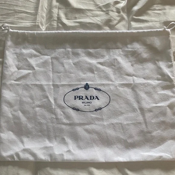 Prada White and Blue Logo Dust Bag - Picture 1 of 4